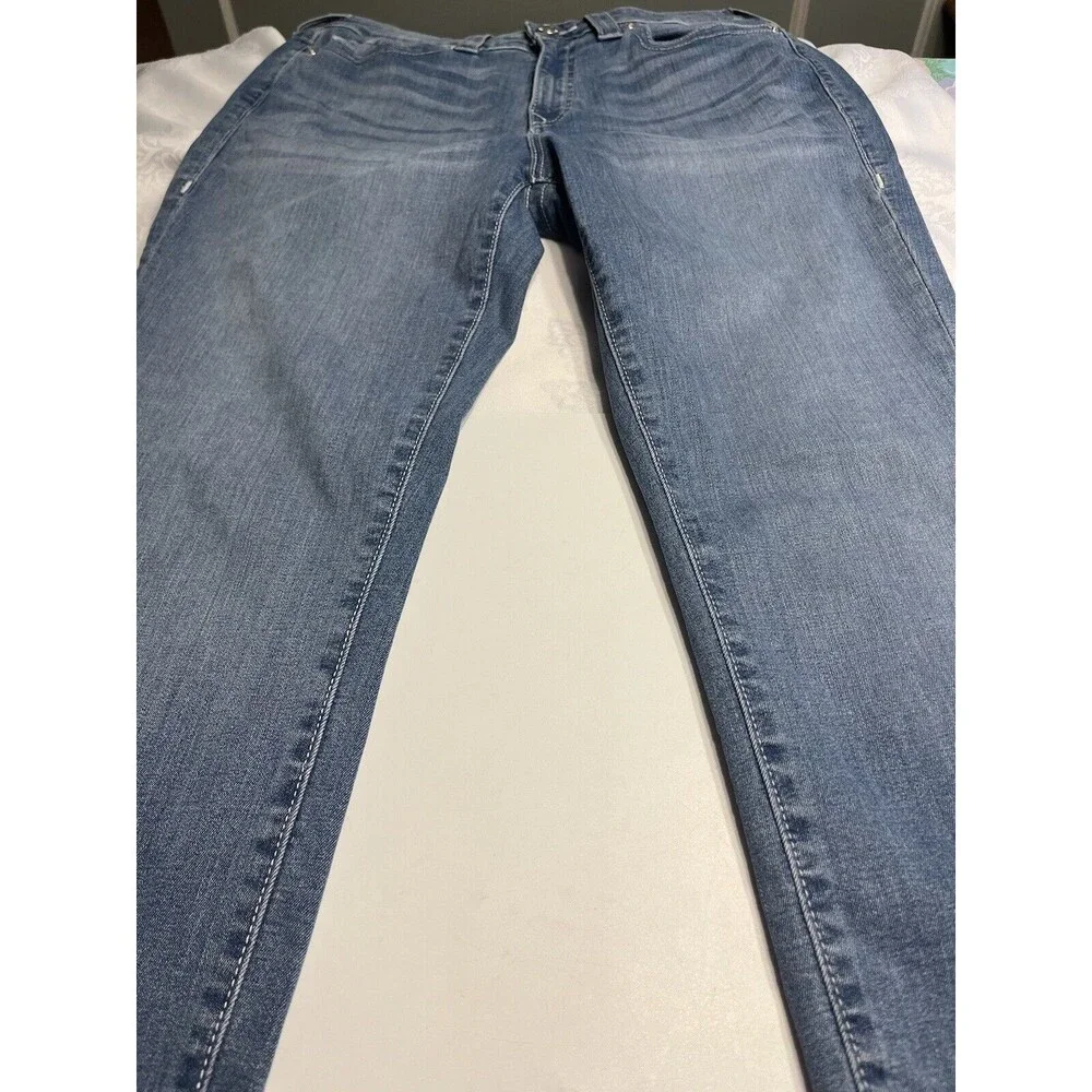 True Religion Jennie Mid Rise Super Skinny Denim Jeans Sz 31 Raw Hem